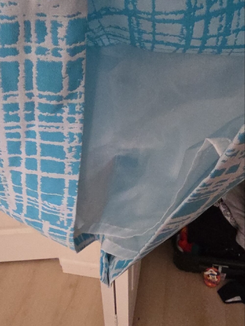 Tahari Aqua and White Plaid Midi Dress - Picture 8 of 10